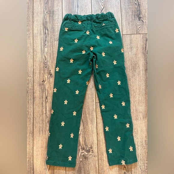 Gymboree Boys Schiffli Gingerbread Twill Chino Pants - Christmas Cabin - Green - Picture 4 of 5